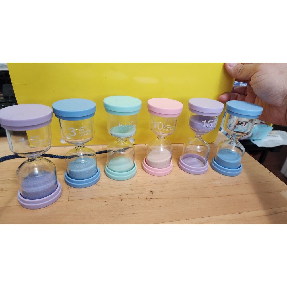 Sand Timer Colorful Hourglass Timer 1/3/5/10/15/30 Minutes Sandglass w/ Flaws